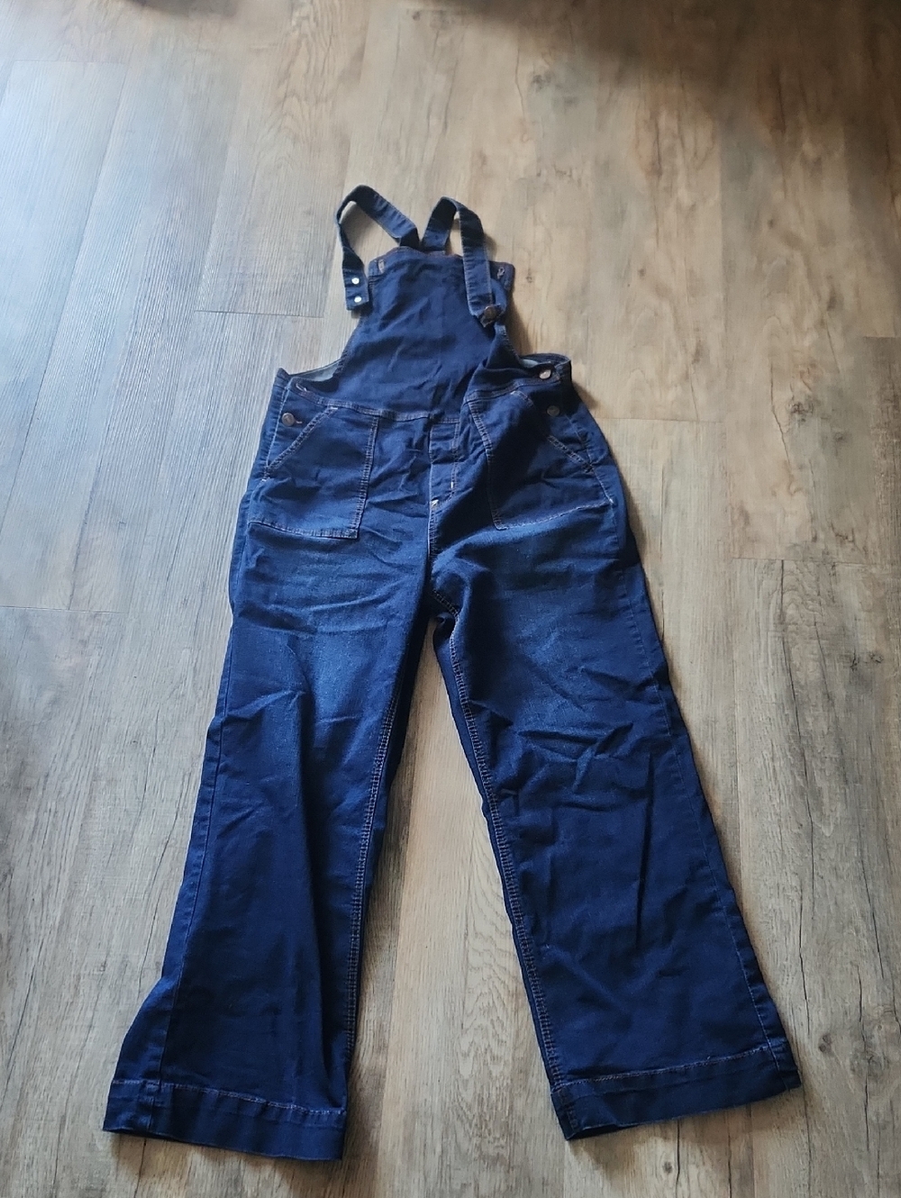 Wallflower navy blue denim overalls
